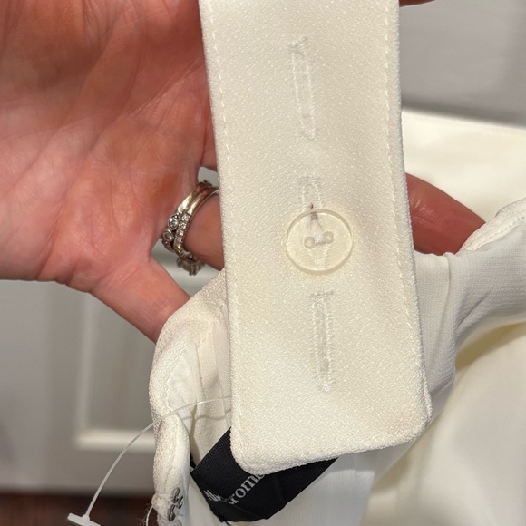 Abercrombie & Fitch White Midi High Slit White Dress Sz MP NWT Adjustable Straps - Picture 8 of 8